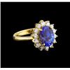 Image 1 : 14KT Yellow Gold 2.19 ctw Tanzanite and Diamond Ring