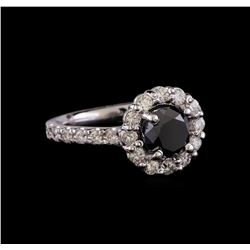 2.61 ctw Black Diamond Ring - 14KT White Gold