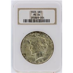 1923 NGC MS64 Peace Silver Dollar