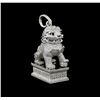 Image 1 : 12.24 ctw Diamond Foo Dog Pendant - Platinum