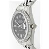 Image 2 : Rolex Stainless Steel Black Diamond DateJust Men's Watch