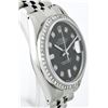 Image 3 : Rolex Stainless Steel Black Diamond DateJust Men's Watch