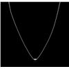 Image 2 : 14KT White Gold 0.15 ctw Diamond Solitaire Necklace