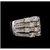 Image 1 : 14KT White Gold 0.88 ctw Diamond Ring