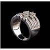 Image 4 : 14KT White Gold 0.88 ctw Diamond Ring