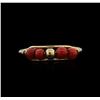 Image 2 : 14KT Yellow Gold Coral Ring