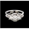 Image 2 : 1.22 ctw Diamond Ring - 18KT White Gold