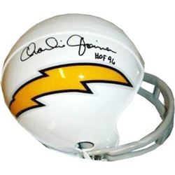 Charlie Joiner Signed San Diego Chargers Throwback Mini Helmet HOF 96