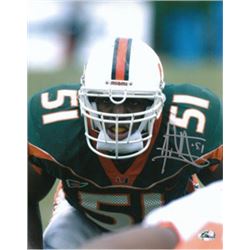 Jonathan Vilma Signed Miami Hurricanes 8X10 Photo