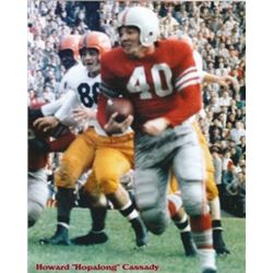 Howard "Hopalong" Cassady Unsigned Ohio State Buckeyes 8X10 Photo (Heisman-Red Jersey)