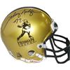 Image 1 : Johnny Rodgers Signed Authentic Gold Heisman Mini Helmet '72 (Nebraska Cornhuskers)