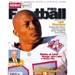 Eddie George Unsigned Tennessee Oilers/Titans Athlon Cover 8X10 Photo Inaugural Season