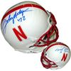 Image 1 : Johnny Rodgers Signed Nebraska Authentic Mini Helmet W/Mike Rozier (Heisman)