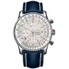 Image 1 : Breitling  Navitimer World Silver Dial Blue Strap  Men Watch