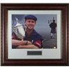 Image 1 : Payne Stewart Unsigned 11X14 Photo 1999 US Open/ Bag Piper Tribute Leather Framed