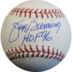 Jim Bunning Signed Official Major League Baseball HOF 96