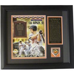 Cal Ripken, Jr. Unsigned Baltimore Orioles Hall Of Fame Collage 8X10 Photo Custom Framed With Collec
