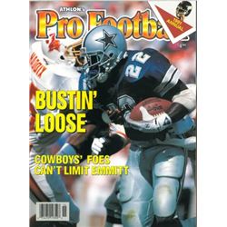Emmitt Smith Unsigned Dallas Cowboys Athlon Sports 1991 NFL Pro Football Preview Magazine