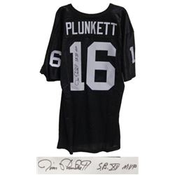 Jim Plunkett Signed Oakland Raiders Black Wilson Jersey SBXV MVP