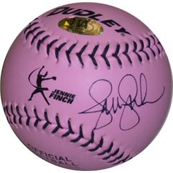 Jennie Finch Signed Official Pink 12 Inch Dudley Softball (Team USA Olympics)