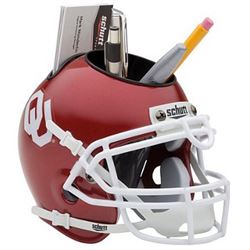 Oklahoma Sooners NCAA Football Schutt Mini Helmet Desk Caddy