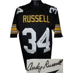 Andy Russell Signed Pittsburgh Steelers Black Prostyle Jersey- JSA Hologram