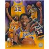 Image 1 : Magic Johnson Signed Los Angeles Lakers 8X10 Photo Collage