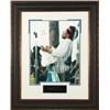 Image 1 : Jimi Hendrix Unsigned 11X14 Photo Engraved Signature Series Leather Framed (Entertainment/Music)