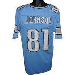 Calvin Johnson Detroit Lions Unsigned Blue Prostyle Jersey XL