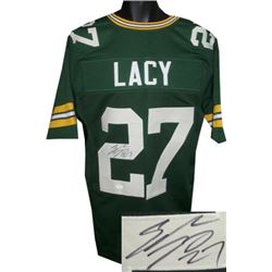 Eddie Lacy Signed Green Bay Packers Green Pro Style Jersey (Black Sig On #2)- Lacy Hologram