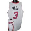 Image 1 : Dwyane Wade Miami Heat Unsigned White Pro Style Jersey XL