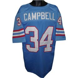 Earl Campbell Houston Oilers Unsigned Blue TB Prostyle Jersey XL