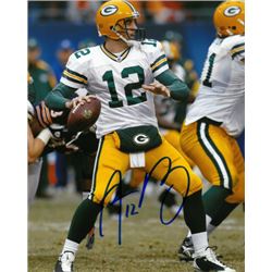Aaron Rodgers Signed Green Bay Packers 8X10 Photo (White Jersey)
