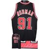 Image 1 : Dennis Rodman Signed Chicago Bulls Black Prostyle Jersey- JSA Hologram