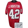 Image 1 : Justin Houston Signed Georgia Bulldogs Red Custom Jersey #42- JSA Hologram