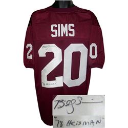 Billy Sims Signed Oklahoma Sooners Maroon Custom Jersey 78 Heisman XL
