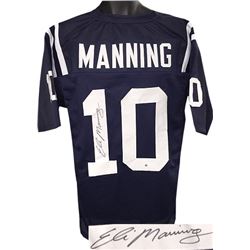 Eli Manning Signed Ole Miss Rebels TB Navy Custom Jersey XL- Steiner Hologram