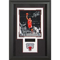 Derrick Rose Signed Chicago Bulls 11X14 Photo Custom Framed W/ Official Team Patch