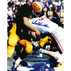 Dick Butkus Signed Illinois Fighting Illini 8X10 Photo (Blue Sig)