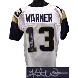 Kurt Warner Signed St. Louis Rams White Prostyle Jersey- Mounted Memories Hologram