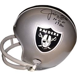 Jim Otto Signed Oakland Raiders TB 2Bar Mini Helmet HOF 1980 (Left Side Sig)