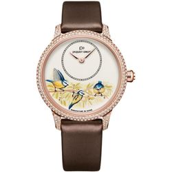 Jaquet Droz  Les Ateliers D&#039;Art Petite Heure Minute Enamel Painting  Women Watch