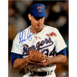 Nolan Ryan Signed Texas Rangers Bloody Lip 16X20 Photo- Steiner Hologram