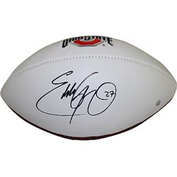 Eddie George Signed Ohio State Buckeyes White Logo Football #27 (Signed Below Logo)- Steiner Hologra