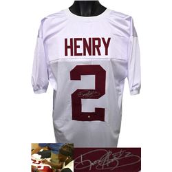 Derrick Henry Signed Alabama Crimson Tide White Custom Jersey #2 XL (Heisman)- Steiner Hologram