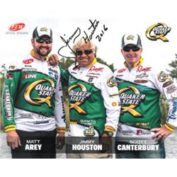 Jimmy Houston Signed Quaker State 8X10 Photo 2016 (Angler/Fishing)