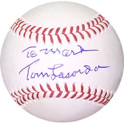 Tom Lasorda Signed Official Major League Baseball "To Mark" (LA Dodgers)