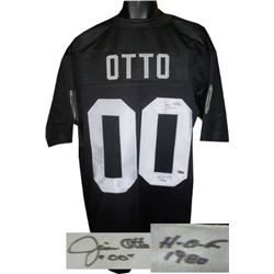 Jim Otto Signed Oakland Raiders Black TB Prostyle Jersey HOF 80