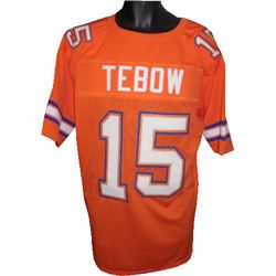 Tim Tebow Florida Gators Unsigned Orange Custom Jersey XL
