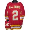 Image 1 : Al Macinnis Calgary Flames Unsigned Red TB Prostyle Jersey XL